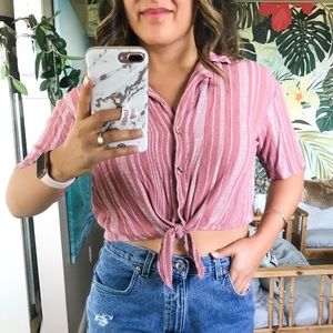 Retro cropped “dad” shirt